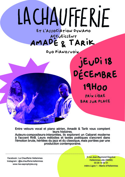 Concert Amadè et Tarik, duo piano/voix