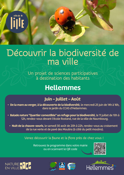 Découvrir la biodiversité de ma ville - Juin/Juillet/Août